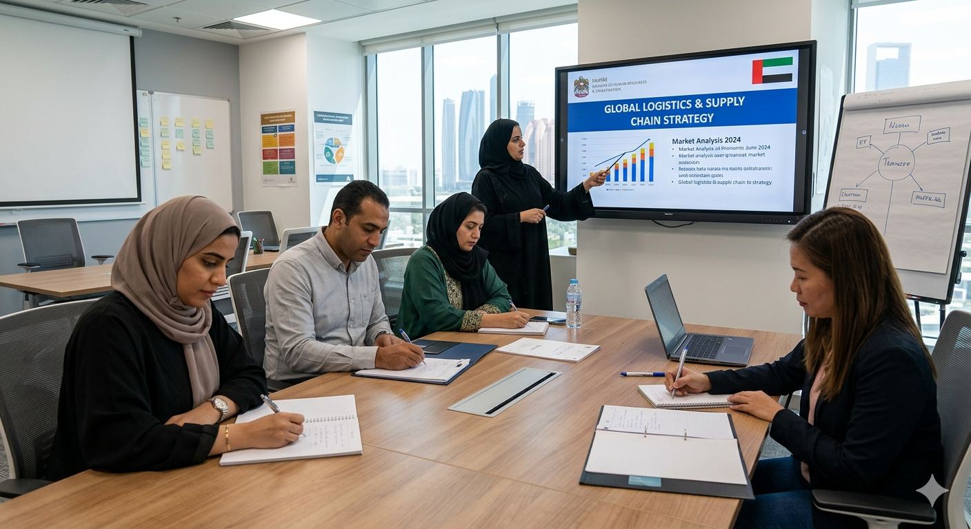 ISO training classroom session in progress with attendees taking notes