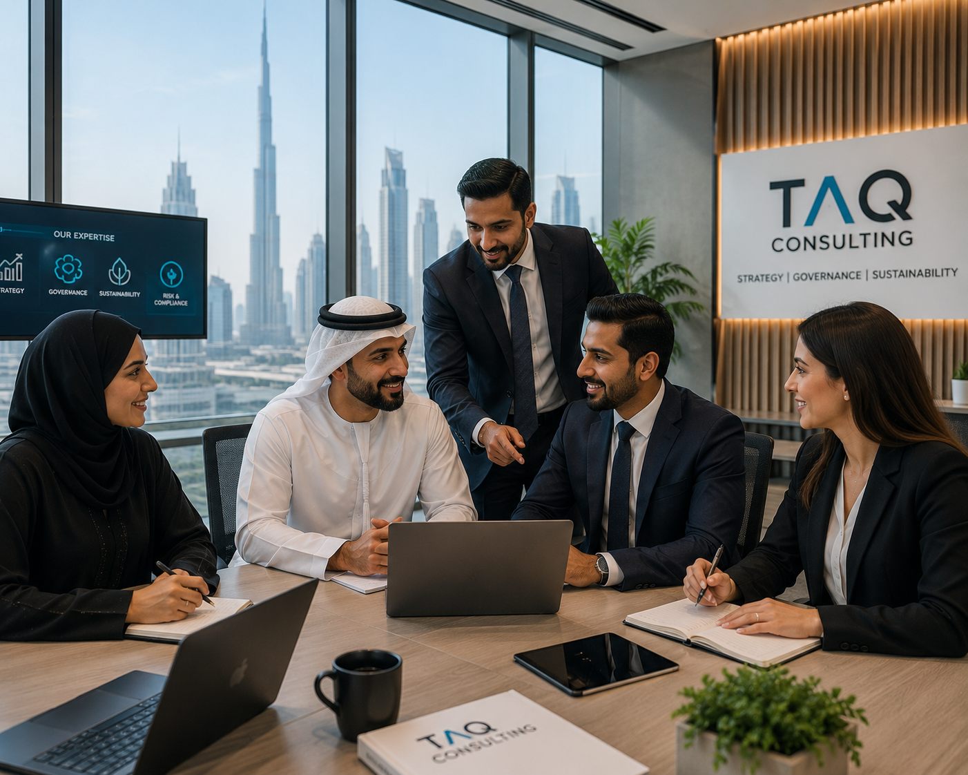 Core Care consulting team working in a UAE office